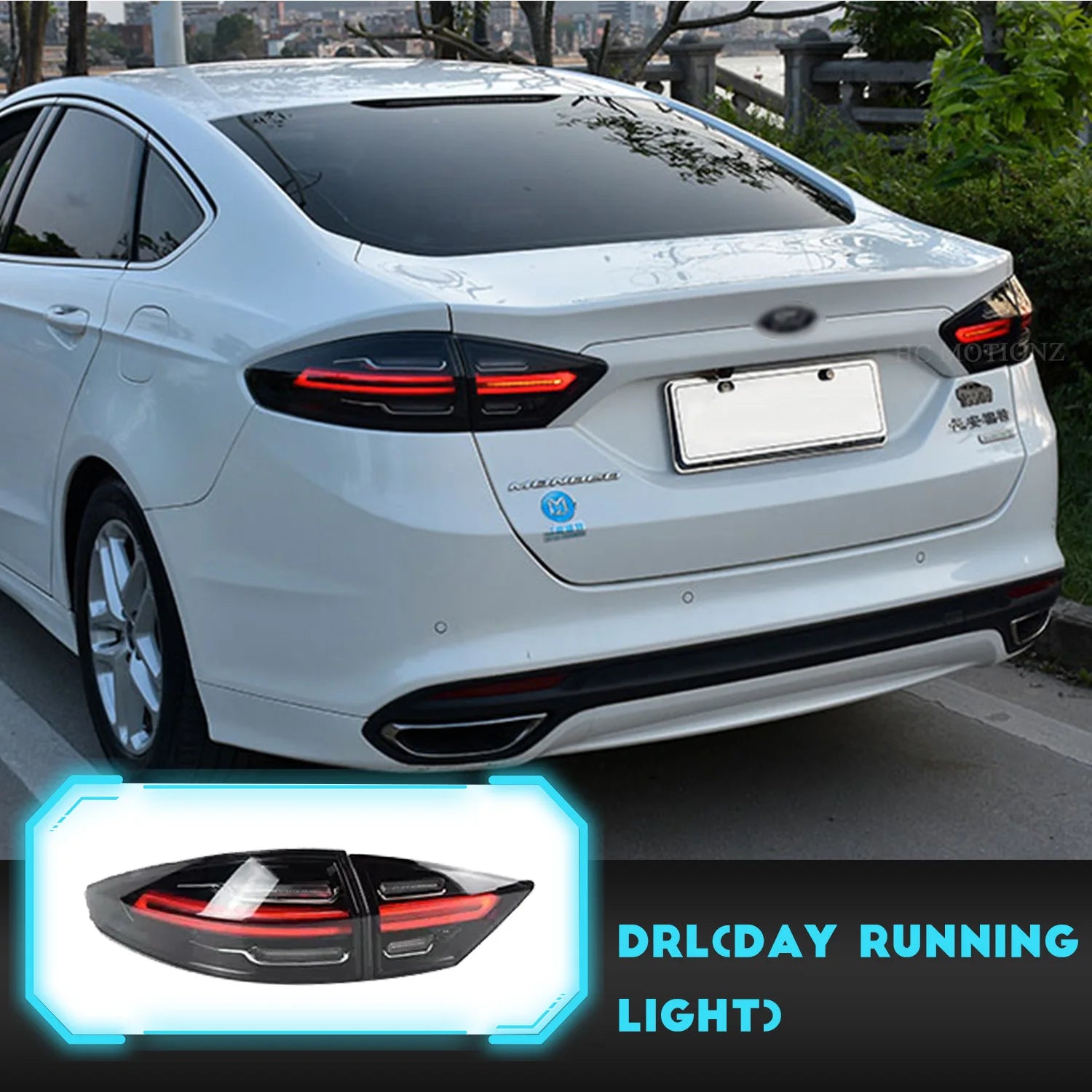 Ford Fusion Mondeo 2013-2016 HCMOTIONZ LED Tail lights 4 pcs Assembly Smoked HCMOTIONZ