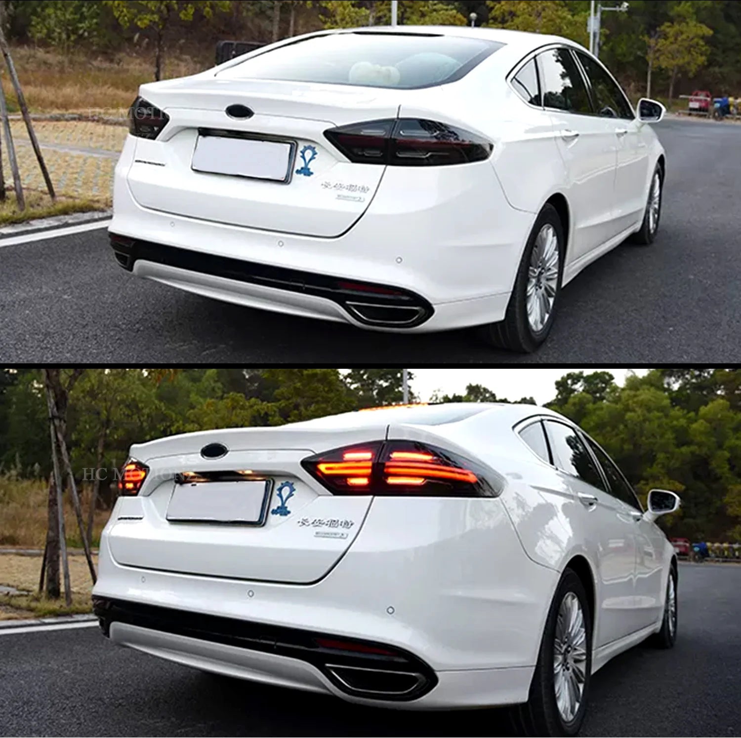 Ford Fusion Mondeo 2013-2016 HCMOTIONZ LED Tail lights 4 pcs Assembly Smoked HCMOTIONZ