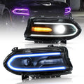 Dodge Charger 2015-2023 LED Halogen Headlights RGB VLAND
