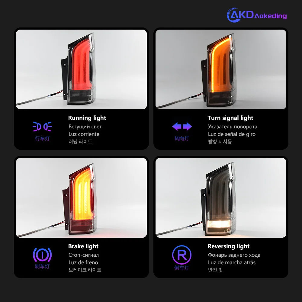 Mercedes-Benz V Klasa Vito 2012-2022 W447 Lampy tylne LED Tylne światła AKD