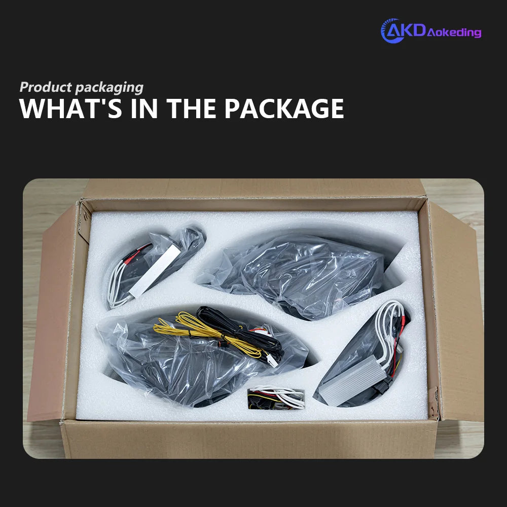 VW Volkswagen Golf 6 2009-2012 LED Tail lights modern style Red Smoked AKD