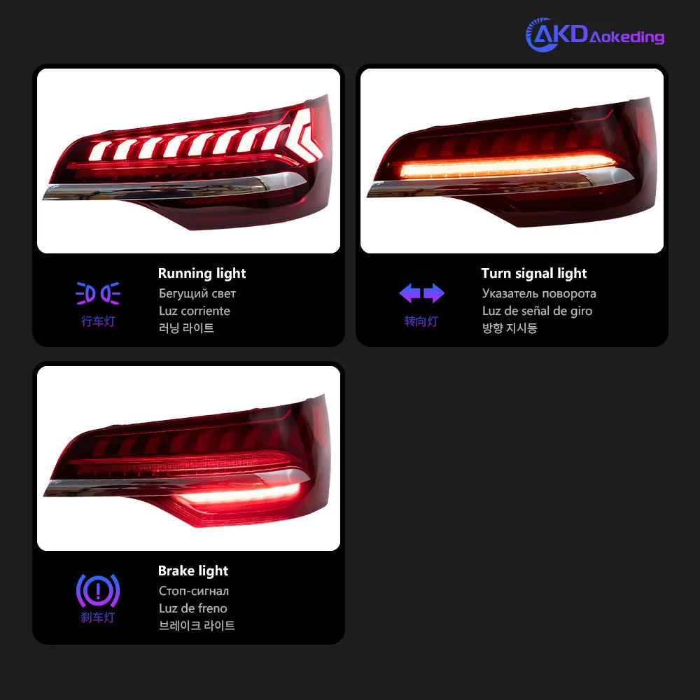 Audi Q7 4L 2006-2015 LED Tail lights Rear lamps set AKD