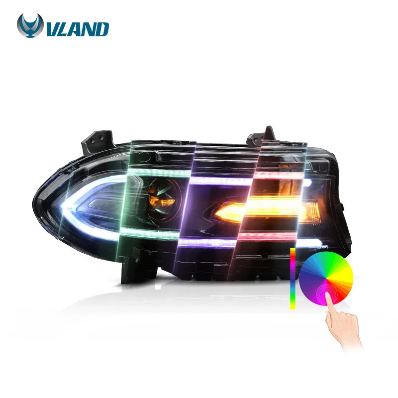 Dodge Charger 2015-2023 LED Halogen Headlights RGB VLAND