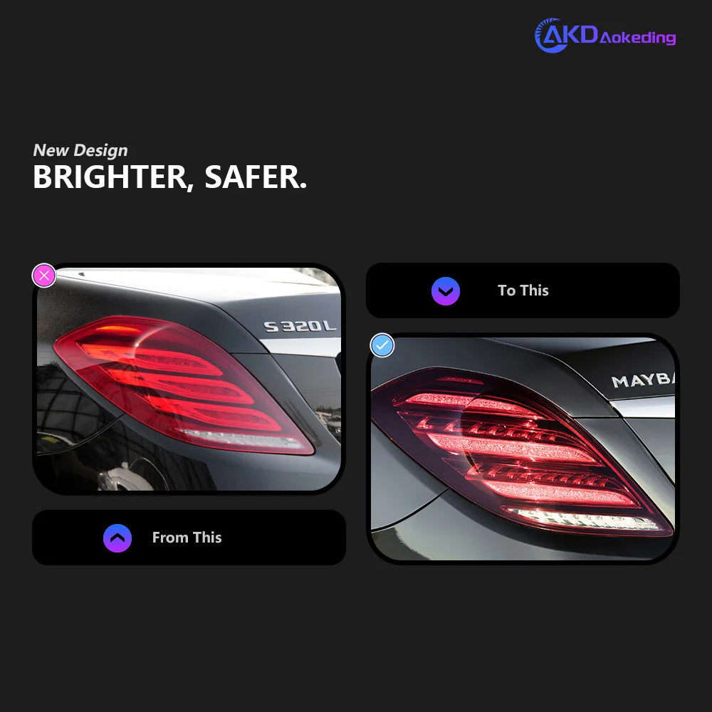 Mercedes-Benz S Class W222 2013-2017 Lampy tylne LED Komplet AKD