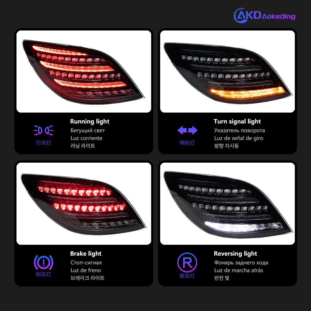 Mercedes-Benz R Class W251 2009-2017 LED Tail Lights Dynamic Turn Signal AKD