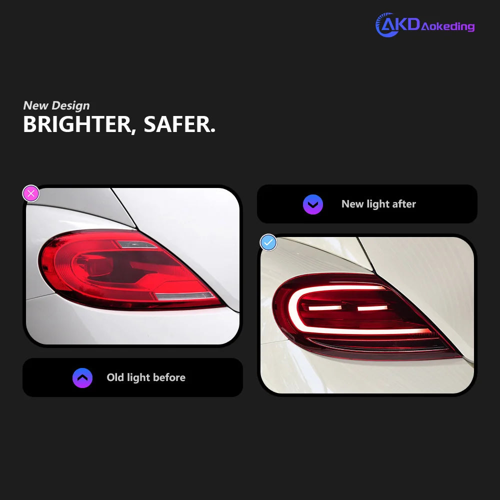 VW Volkswagen Beetle 2013-2019 LED Tail lights Set AKD