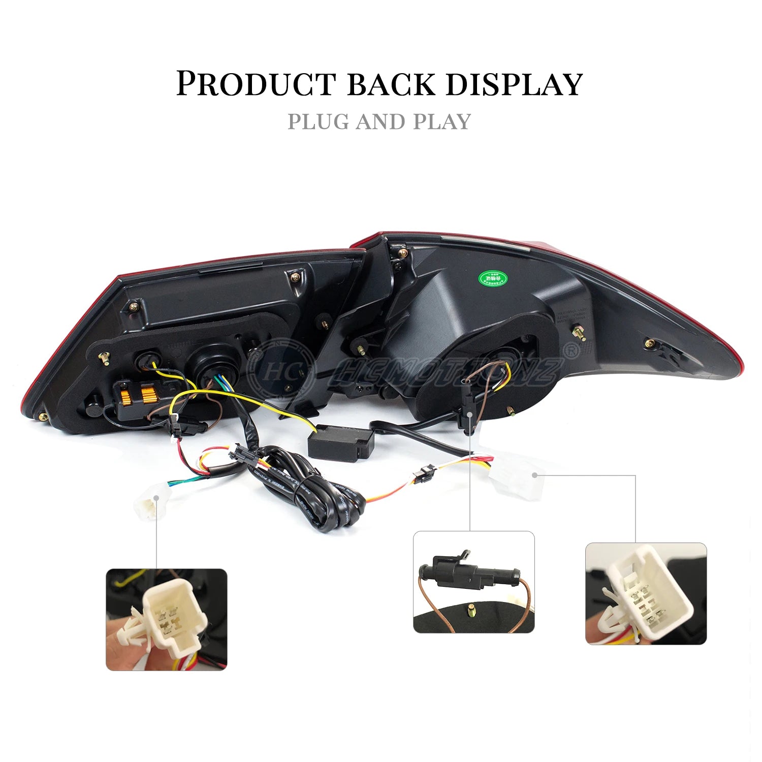 Lexus ES 5th Gen 2006-2012 LED Tail lights Red Smoked HCMOTIONZ