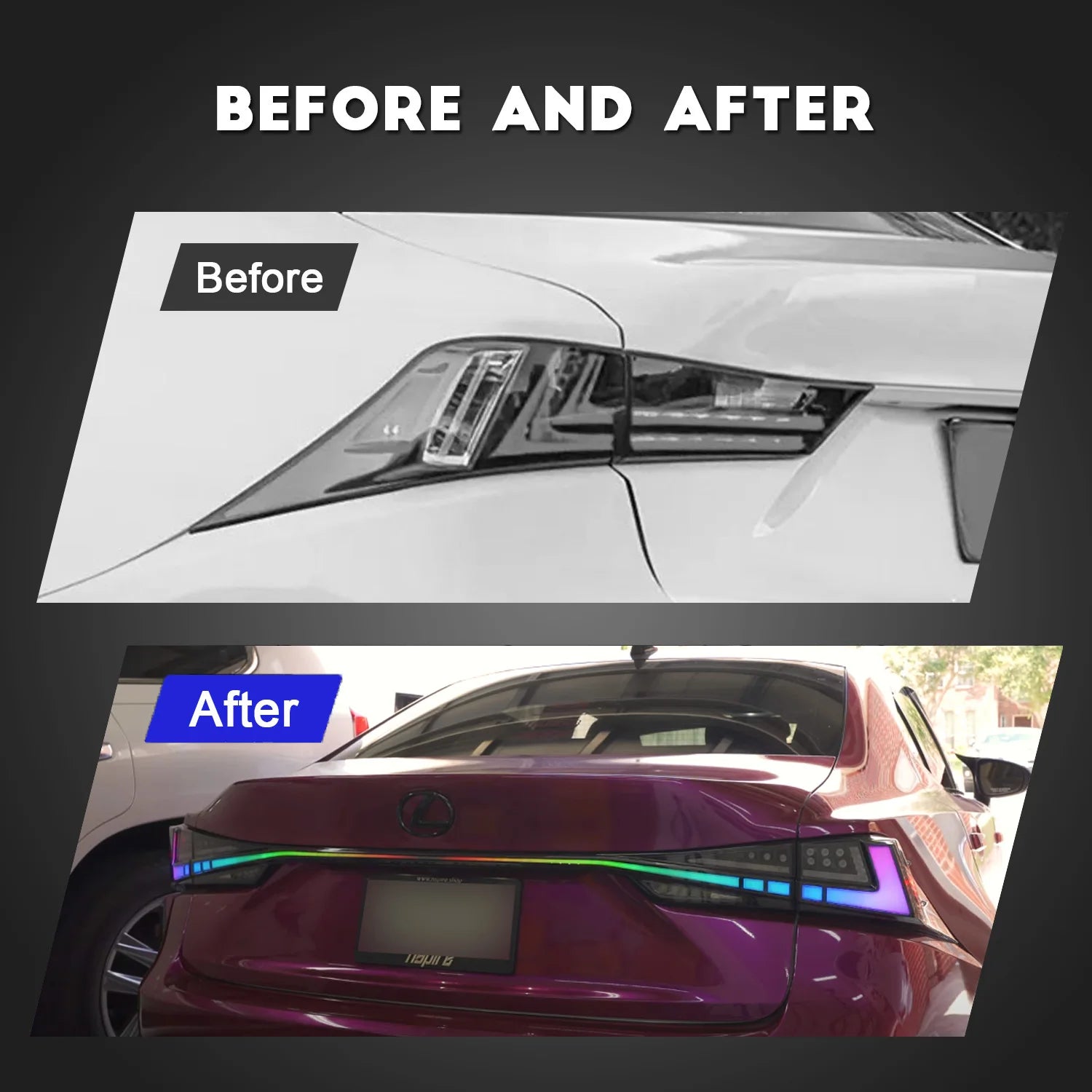 Lexus IS IS-F 2014-2020 LED Tail lights RGB Animation HCMOTIONZ