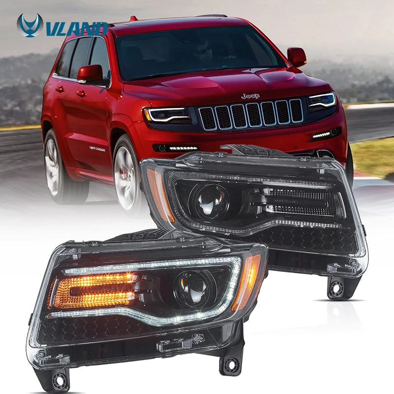 Jeep Grand Cherokee WK2 2011-2013 4th Gen Full LED Headlights Upgrade Look VLAND