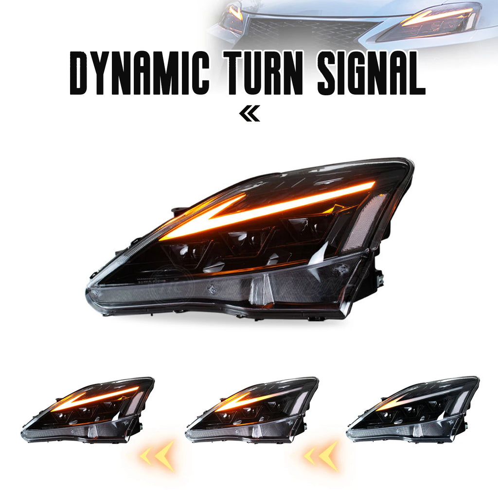 Lexus IS IS-F 2006-2013 LED Headlights RGB Plug and Play HCMOTIONZ