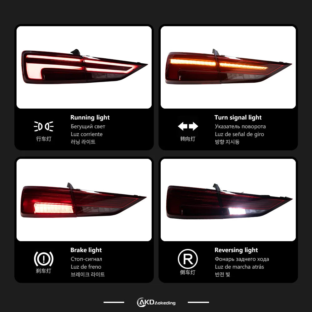 Audi A3 S3 RS3 8V 2013-2019 LED Tail lights AKD