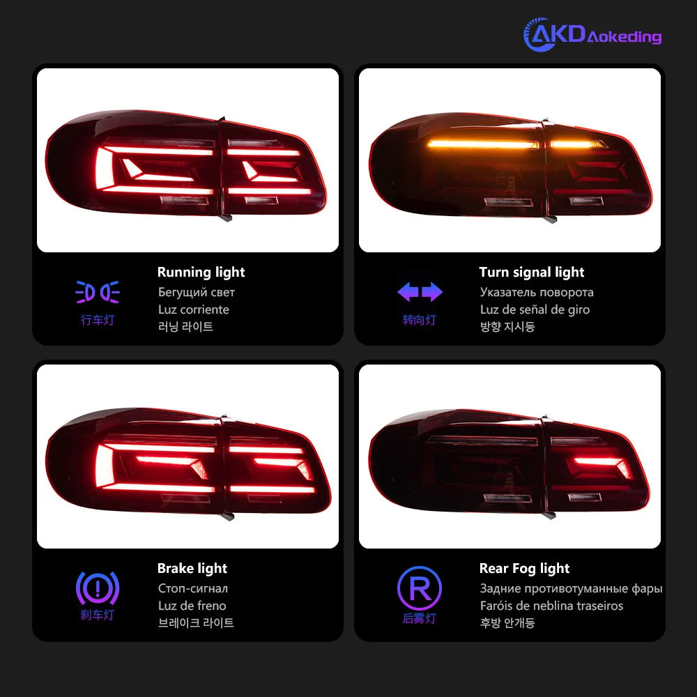 VW Volkswagen Tiguan 2013-2017 LED Tail Light Rear Lamp Upgrade AKD