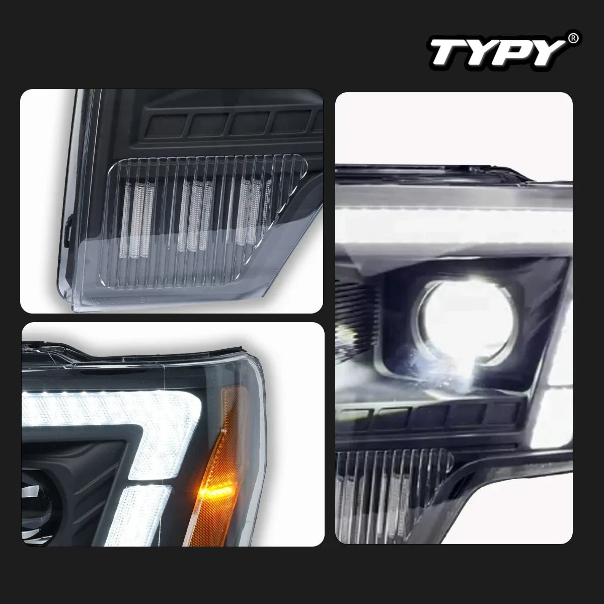 Ford F150 2007-2014 LED Headlights Projetor Head Lamp TYPY