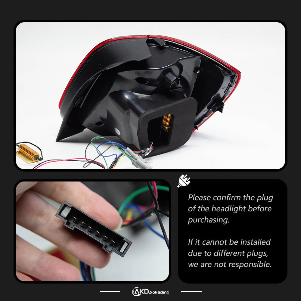 VW Volkswagen Polo MK5 LED 2011-2018 Tail Lights Red Smoked AKD