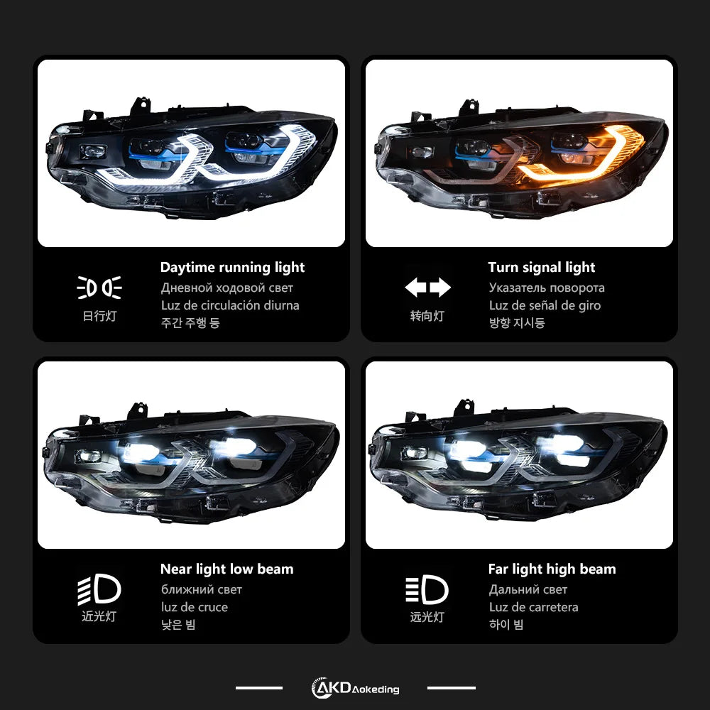 BMW 4 series M4 F32 F33 F36 F80 F82 F83 2013-2019 LED Headlights AKD