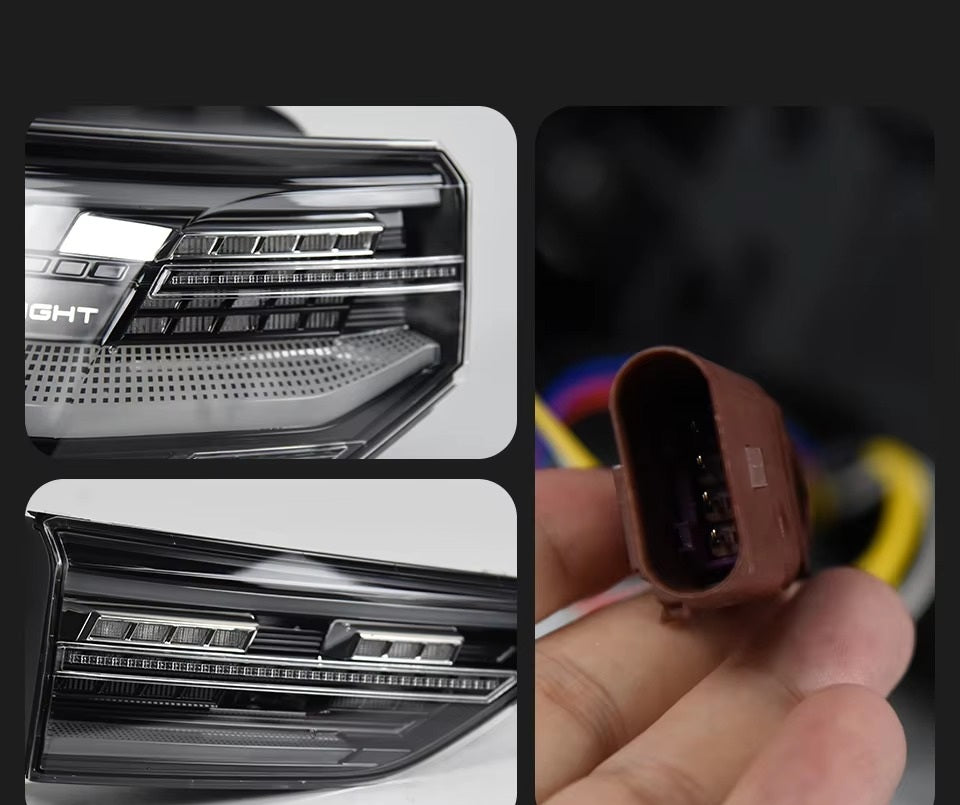 VW Volkswagen Golf 8 2021-2023 LED Tail Lights Latest Styling Red Smoked AKD