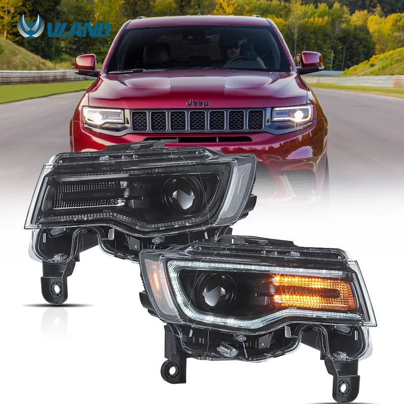 Jeep Grand Cherokee WK2 2014-2021 4th Gen Full LED Headlights VLAND