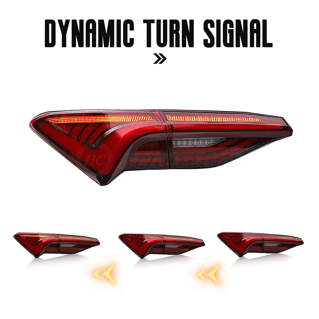 Toyota Avalon 2018-2021 LED Tail lights Red Smoked HCMOTIONZ