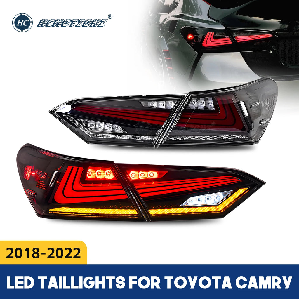 Toyota Camry 2018-2021 LED Tail Lights Smoked HCMOTIONZ
