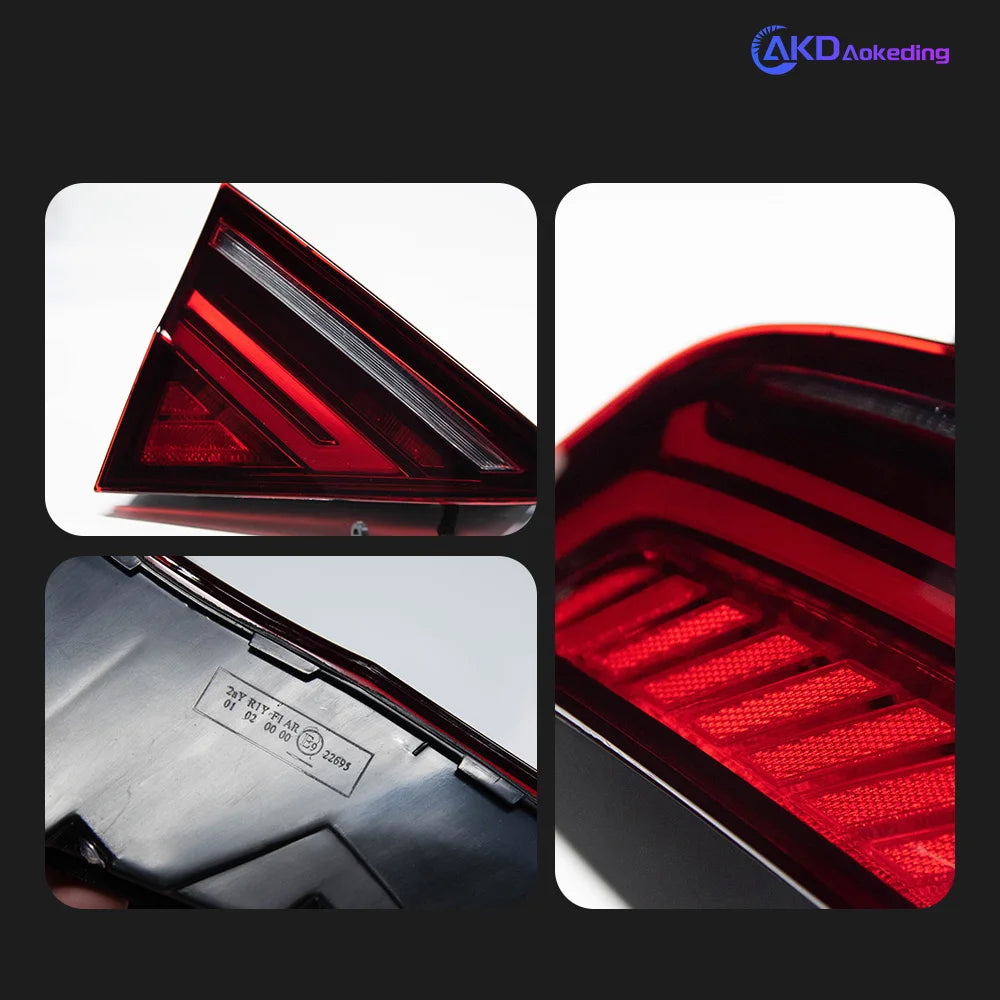 Audi A7 S7 RS7 2011-2016 LED Tail Lights Red Smoked AKD