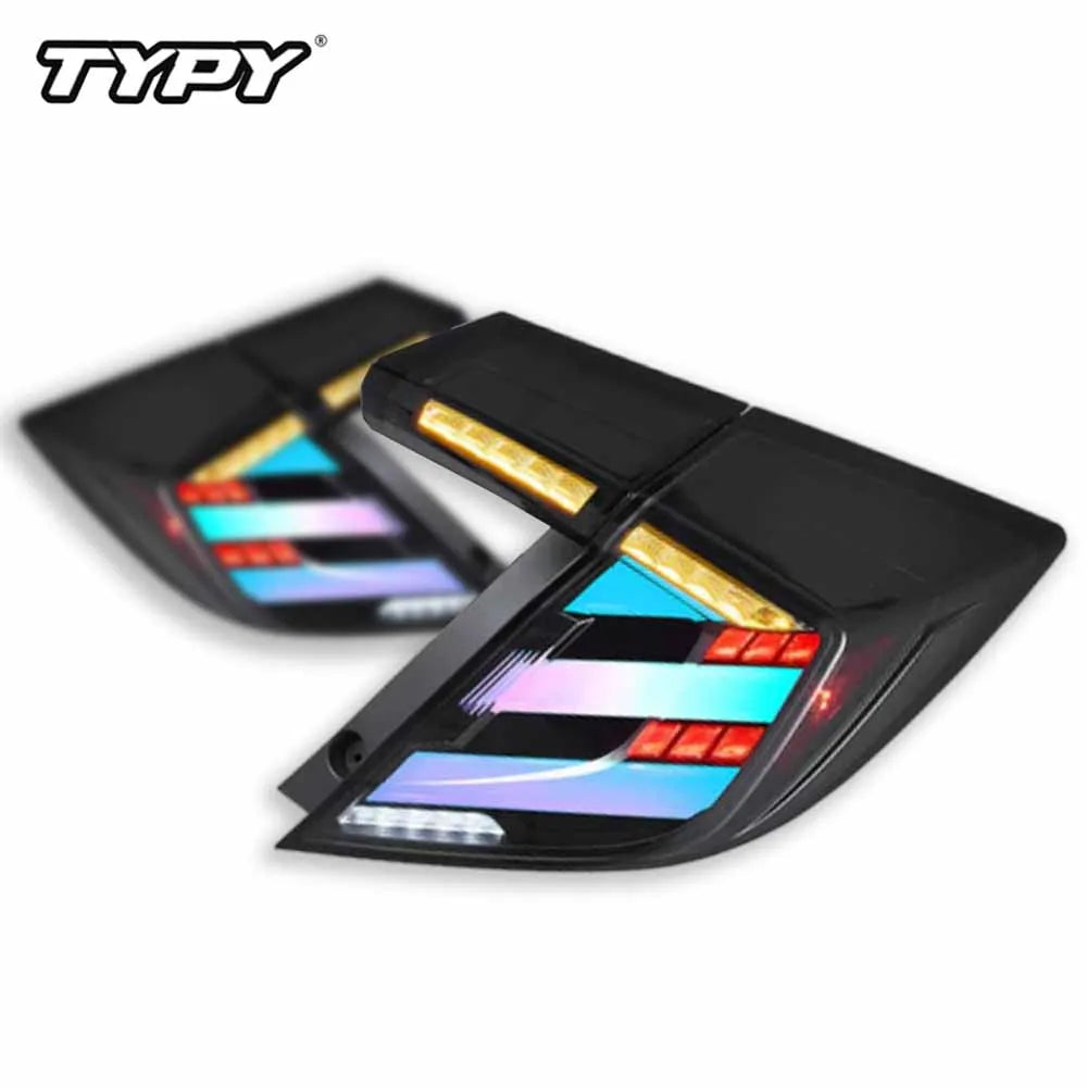 Honda Civic 10th 2016-2020 LED Tail lights RGB Rear Lamps TYPY