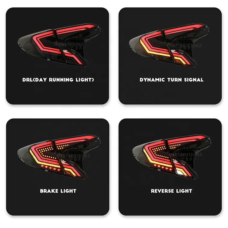 Toyota C-HR 2016 - 2023 LED Tail lights Smoked HCMOTIONZ
