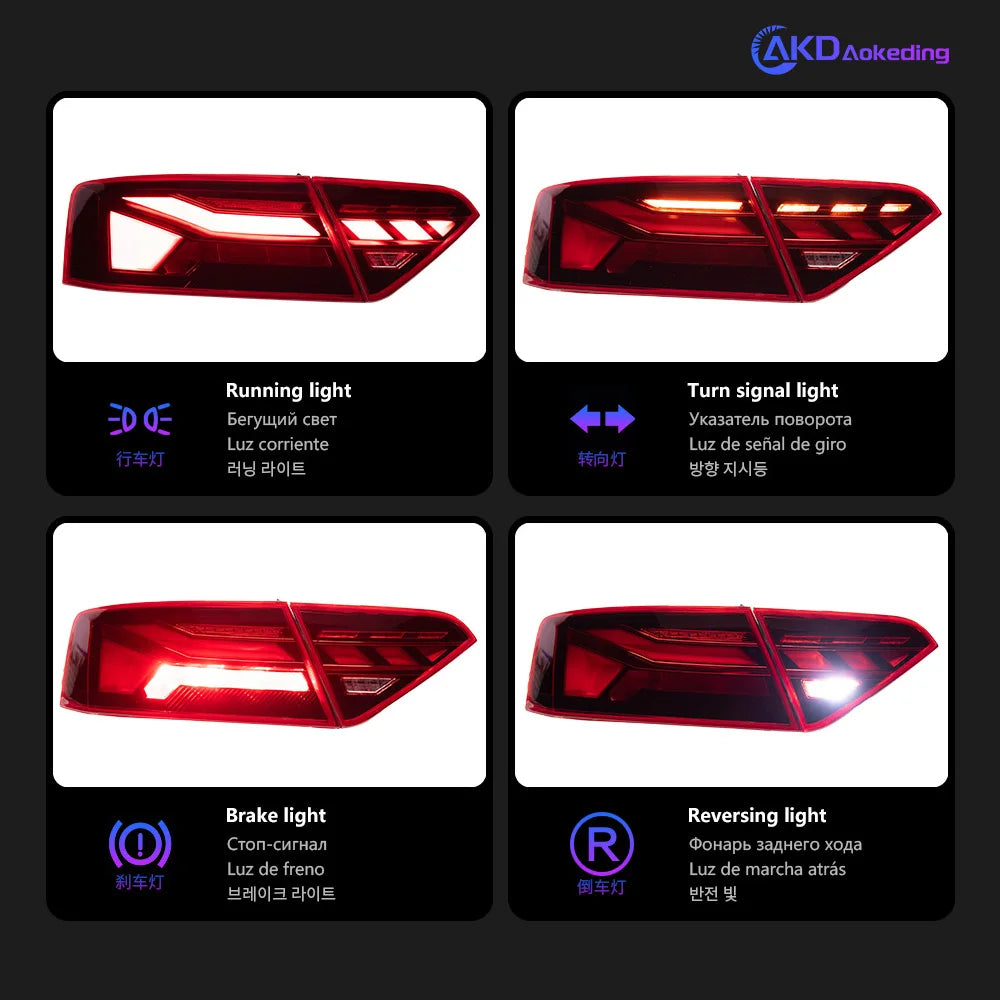 Audi A5 S5 RS5 8T 8F 2008-2016 LED Tail Lights Modern Look AKD