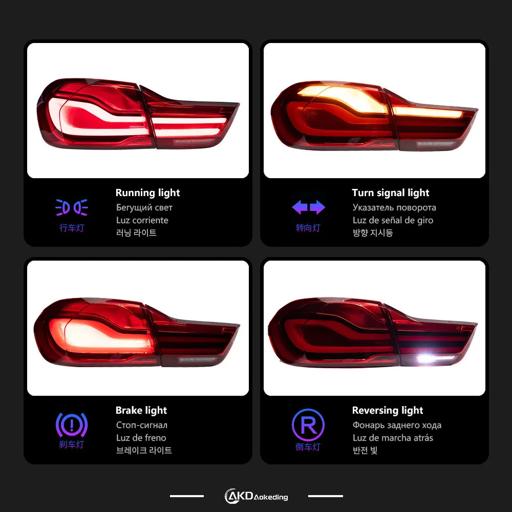 BMW 4 series M4 F32 F33 F36 F80 F82 F83 2013-2020 LED Tail lights AKD