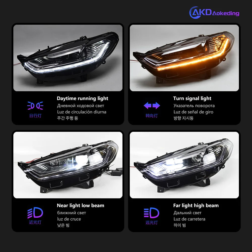 Ford Mondeo Fusion 2013-2016 LED Headlight DRL Projector Lens Upgrade AKD