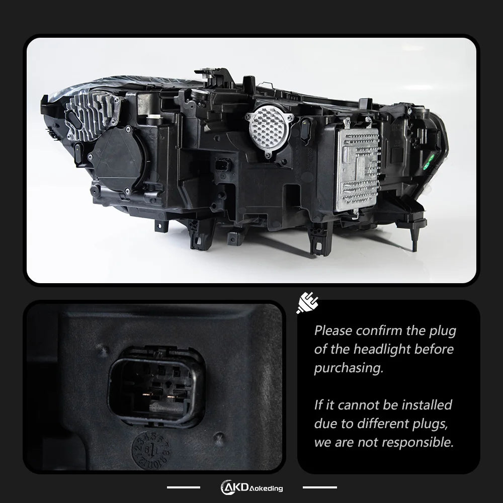 BMW X5 G05 2019-2022 LED Headlights Projector Lens Laser Style Set AKD