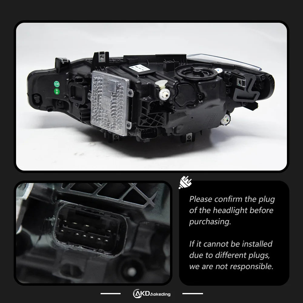 BMW 3 series F30 F31 2012-2019 LED Headlight Projector Lens Black Version AKD