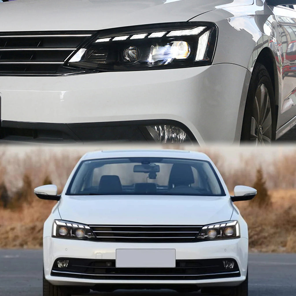 VW Volkswagen Jetta MK6 2012-2018 LED Headlights Red Demon Eyes HCMOTIONZ