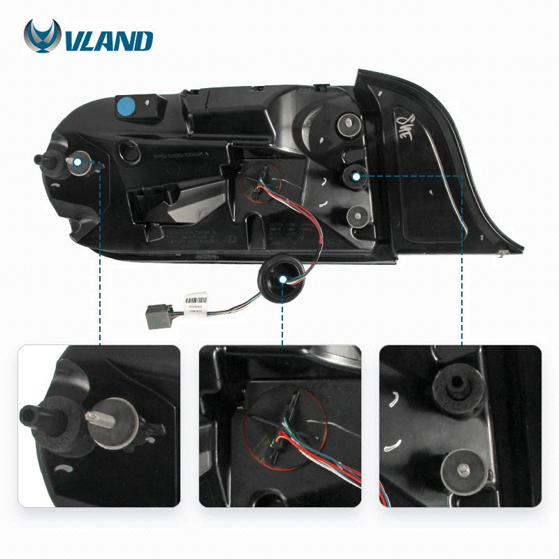 Ford Mustang S550 2015-2023 LED Tail Light S650 Style Sequential Turn Signal VLAND