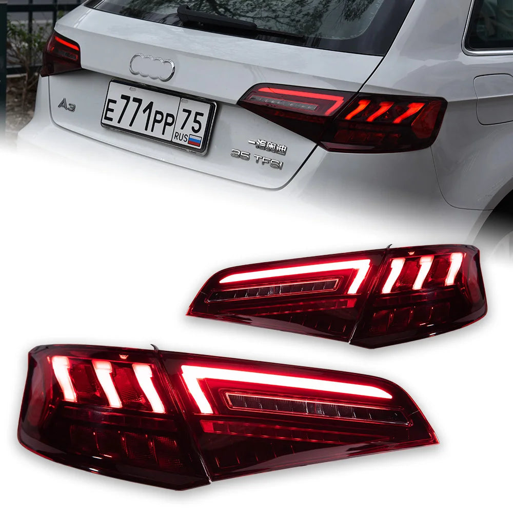 Audi A3 S3 RS3 8V 2013-2020 LED Tail Lights Modern Look AKD