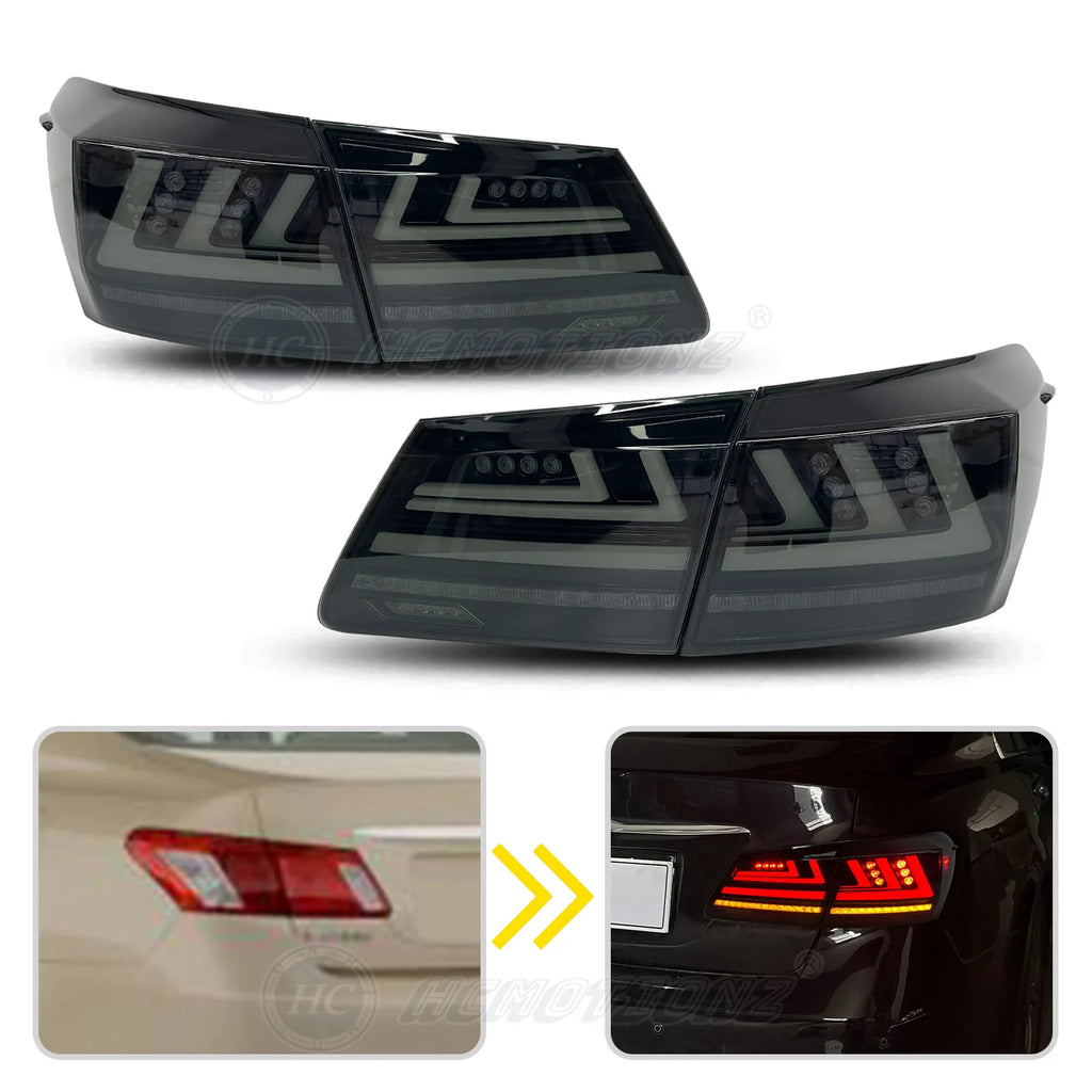 Lexus ES 5th Gen 2006-2012 LED Tail lights Red Smoked HCMOTIONZ