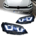 VW Volkswagen Golf MK7 2013-2016 LED Headlights Projector Lens Modern Style AKD