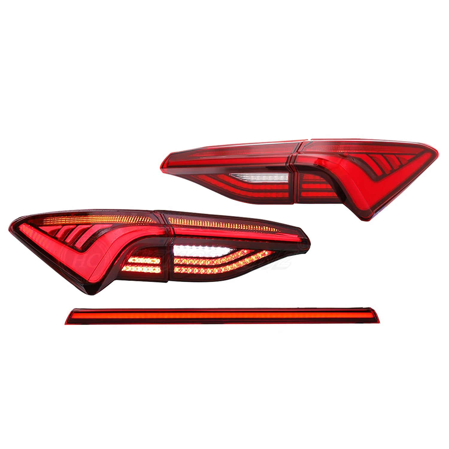 Toyota Avalon 2018-2021 LED Tail lights Red Smoked HCMOTIONZ