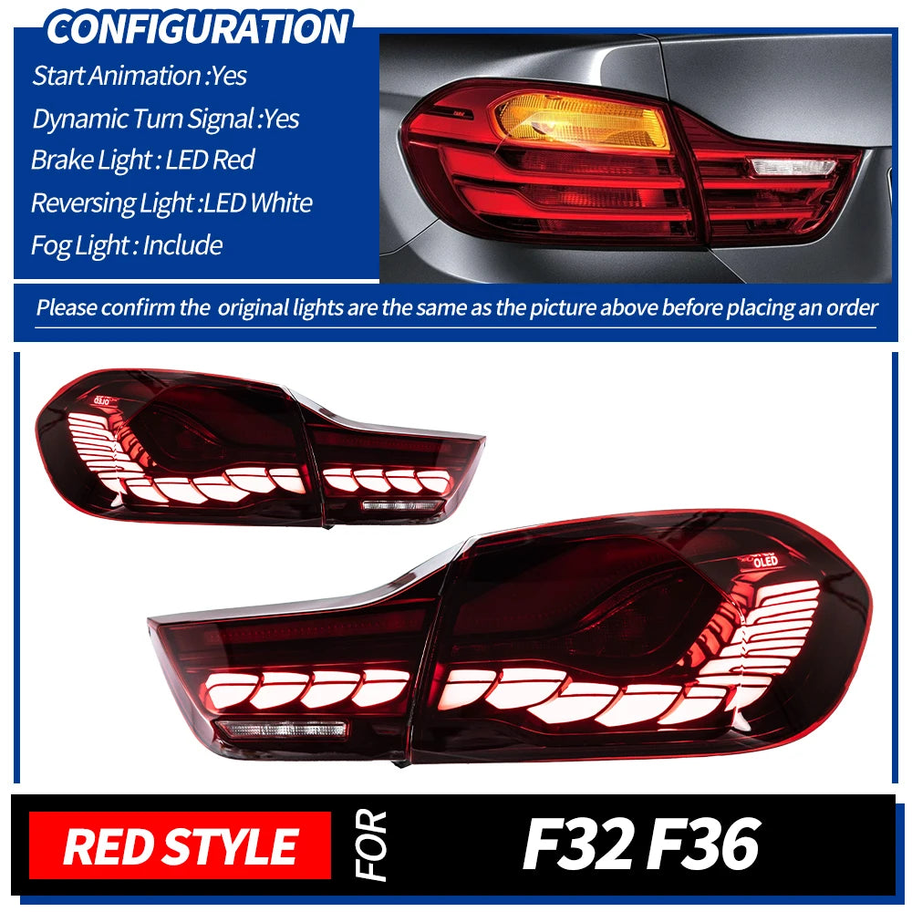 BMW seria 4 M4 F32 F33 F36 F82 2019-2023 Lampy tylne LED GTS Style AKD