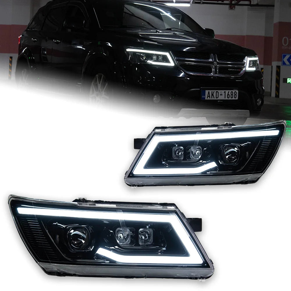 Dodge Journey Fiat Freemont 2009-2016 LED Headlights Projector Lens AKD