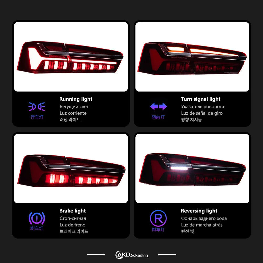 Audi A6 C7 2012-2015 LED Tail light Modern Style Full Set AKD