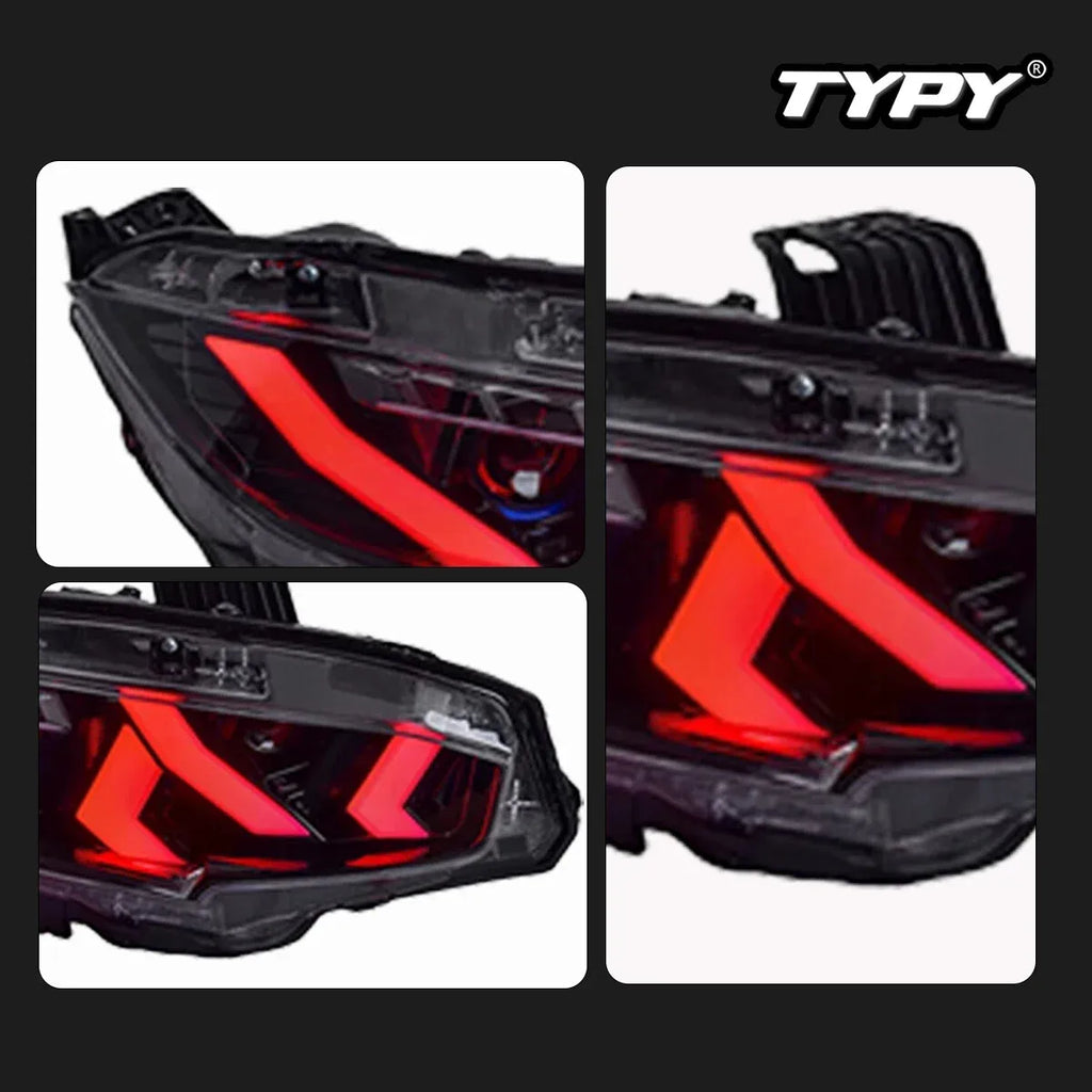 Honda Civic 10th Gen 2016-2021 RGB Full LED Headlight TYPY