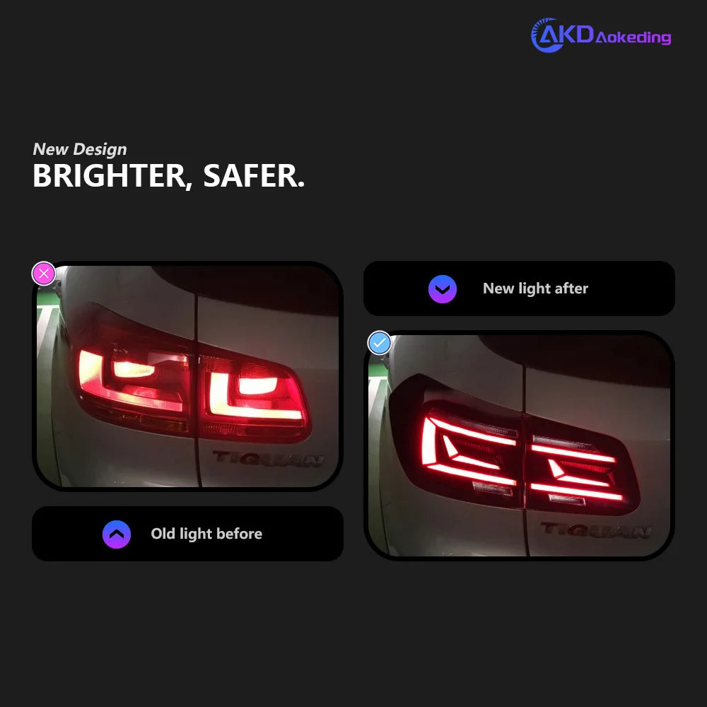 VW Volkswagen Tiguan 2013-2017 LED Tail Light Rear Lamp Upgrade AKD