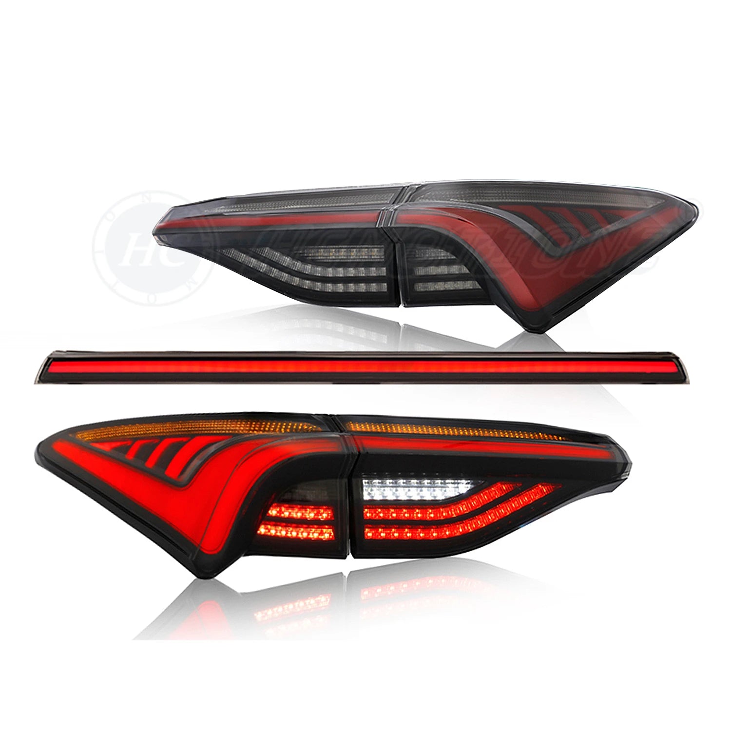Toyota Avalon 2018-2021 LED Tail lights Red Smoked HCMOTIONZ