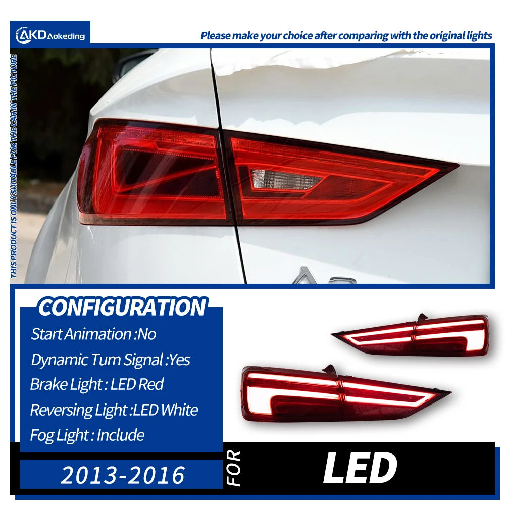 Audi A3 S3 RS3 8V 2013-2019 LED Tail lights AKD