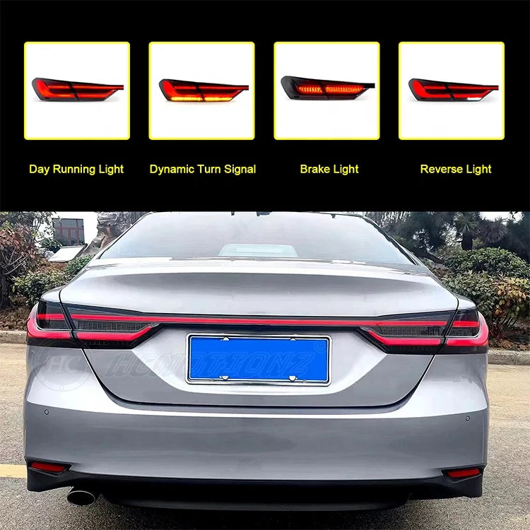 Toyota Camry 2018-2023 LED Tail Lamps Assembly with Middle Light HCMOTIONZ