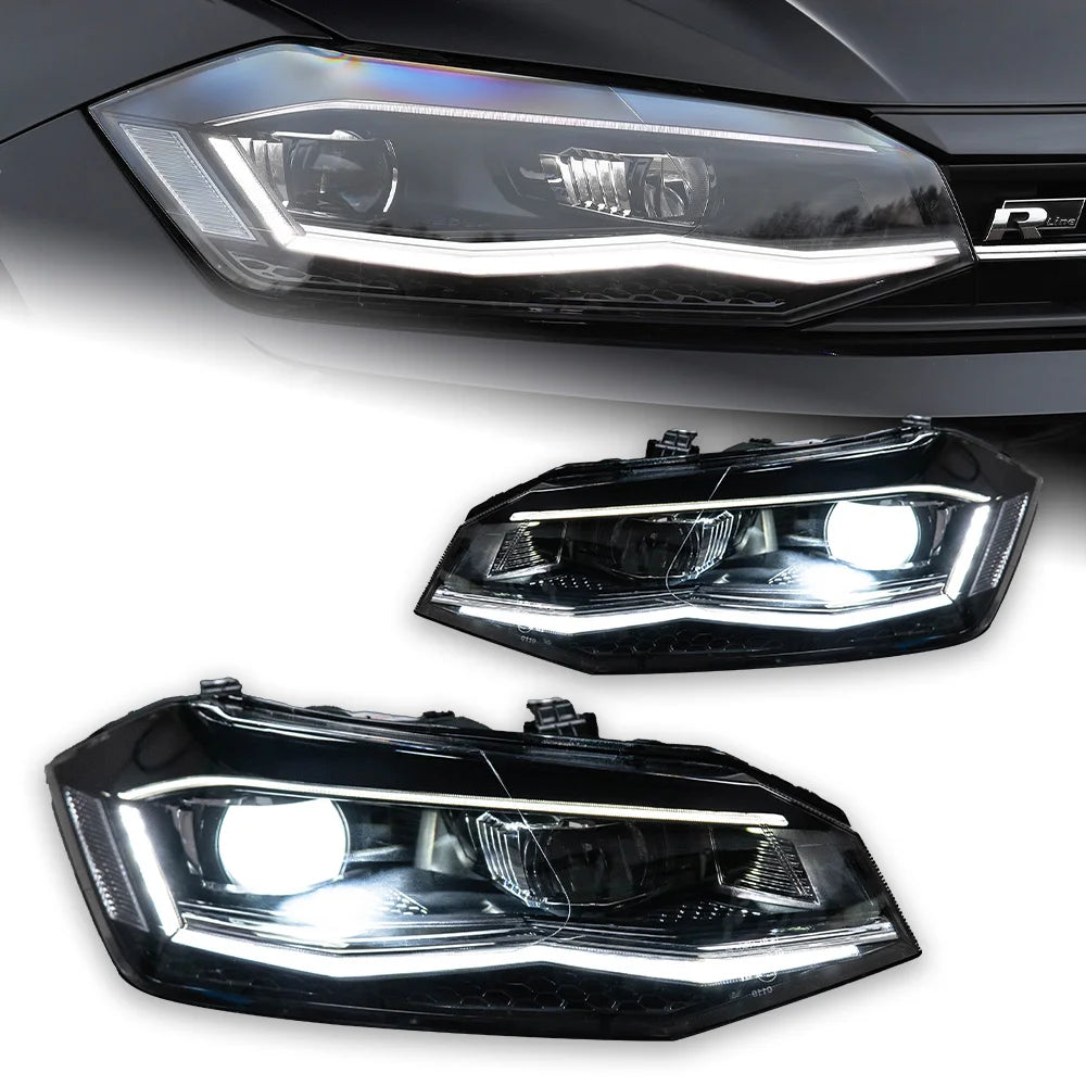 VW Volkswagen Polo MK6 2017-2022 LED Headlights Projector Lens AKD