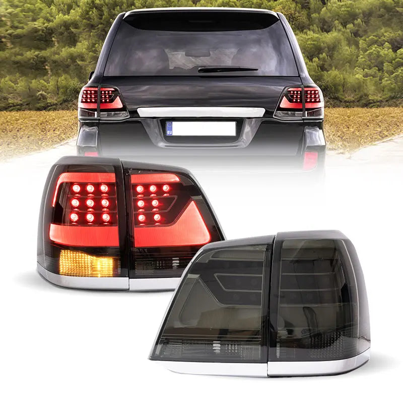 Toyota Land Cruiser J200 2008-2021 LED Tail Light Red Smoked VLAND