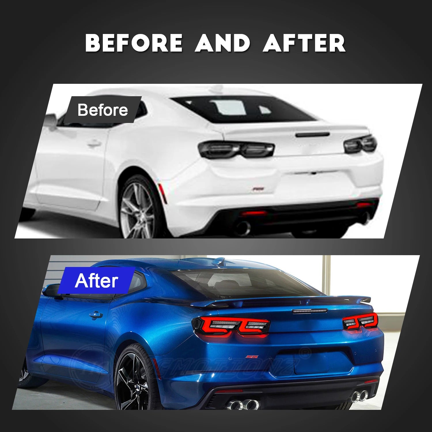 Chevrolet Chevy Camaro 2019-2025 LED Tail Lights White HCMOTIONZ