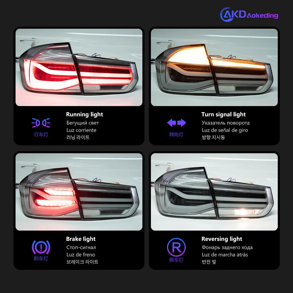 BMW serii 3 F30 LCI 2015-2018 Lampy tylne AKD