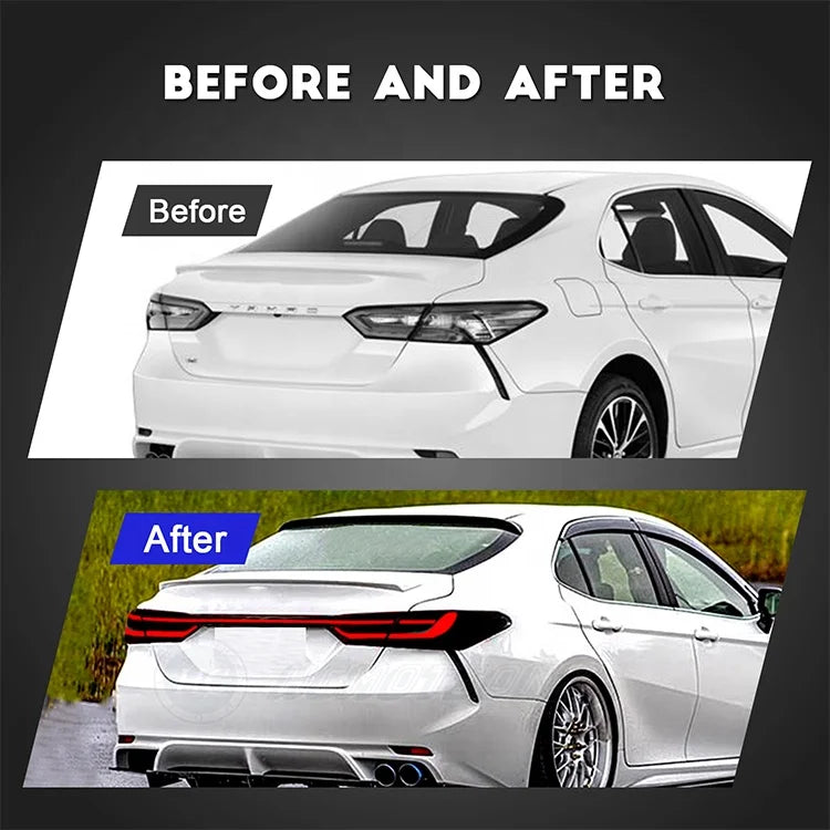 Toyota Camry 2018-2023 LED Tail Lamps Assembly with Middle Light HCMOTIONZ